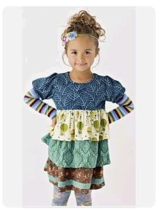 MATILDA JANE ~ Paint By Numbers Quiet Green Tiered Dress Hot Air Balloons Size 4